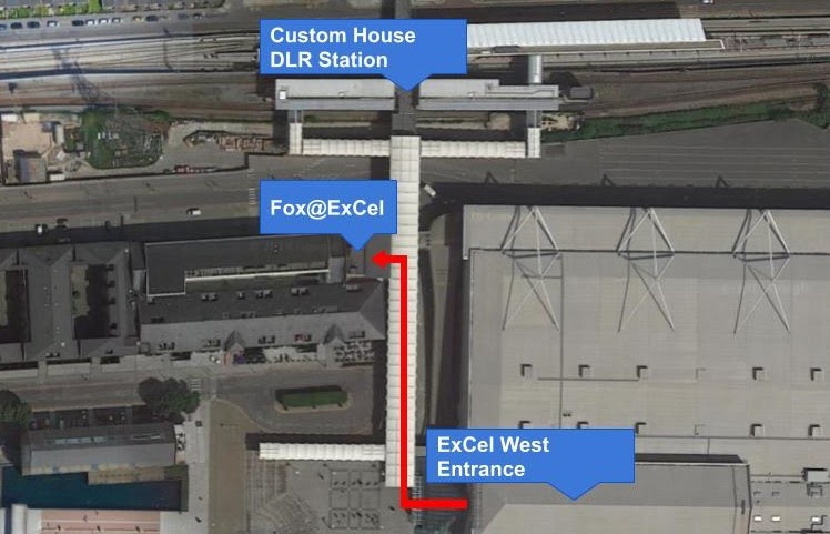 Map of where the Fox@ExCel London is