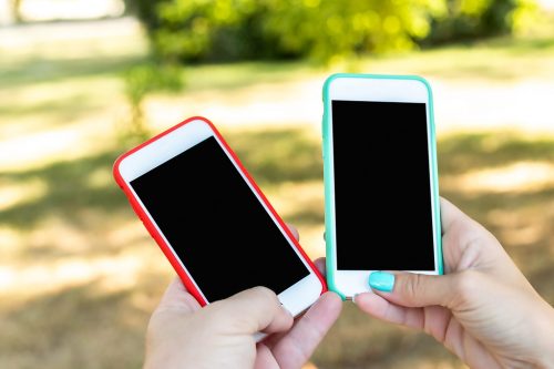 "Two smartphones, blank screen" by Artem Beliaikin is licensed under CC0 1.0