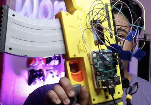 raspberry pi embedded in nerf gun