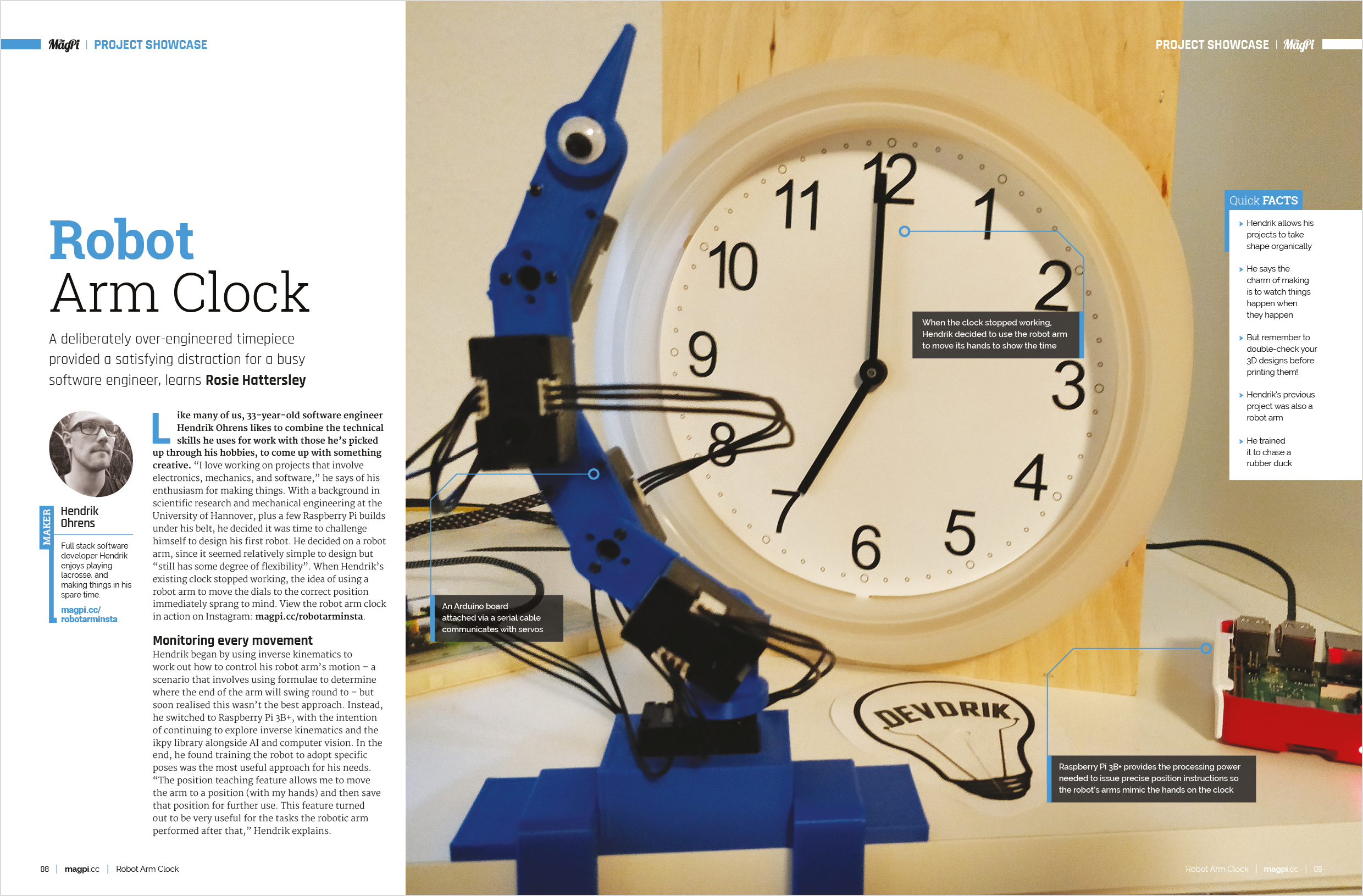 Robot Arm Clock